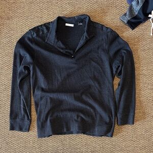 Black Long Sleeve Polo Shirt